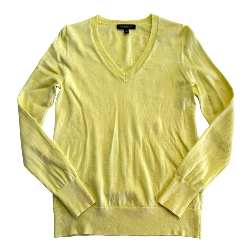 Banana Republic Merino Wool Pullover V-neck Sweater Size M